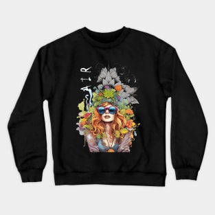 Hippie girl air element Crewneck Sweatshirt